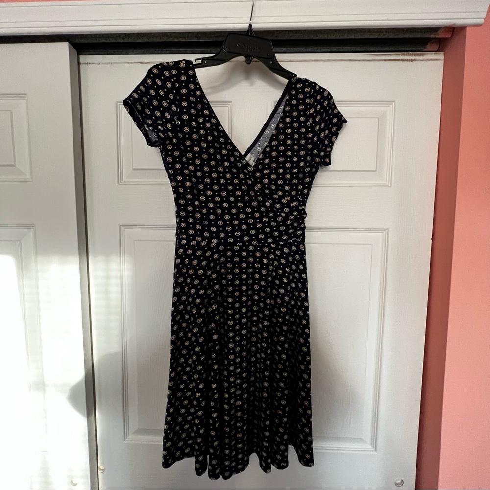 Navy blue midi sun dress size small